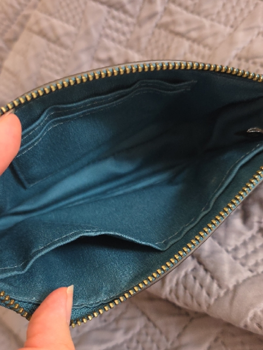 COACH Metallic Teal Nolita with Black Metallic Hardware - Rare 🥰 - Picture 4 of 4